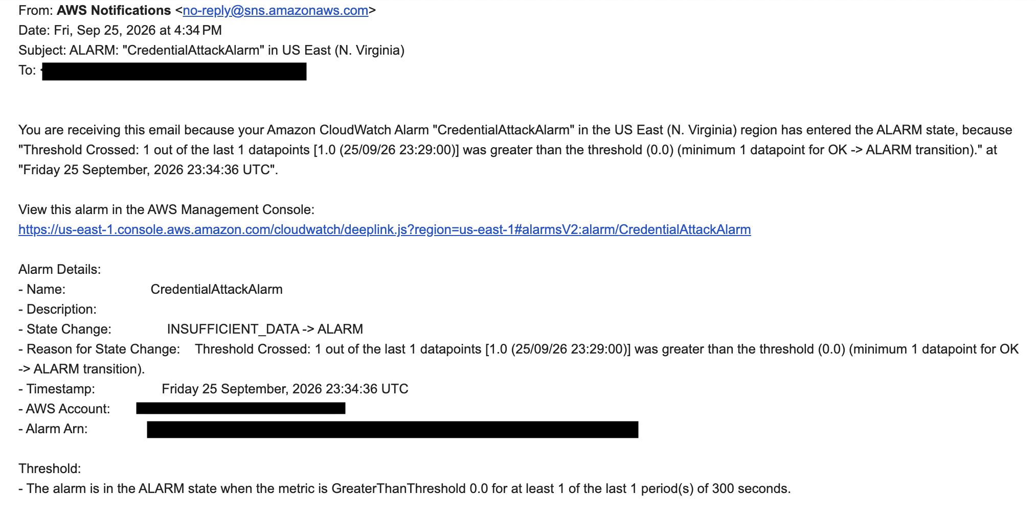AWS Email Notification